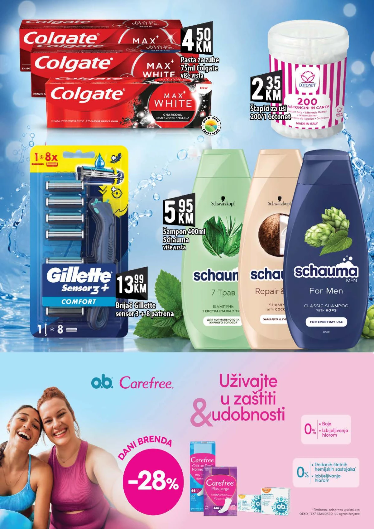 KORT katalog do 26.08.2026. – Colgate, Gillette, Schauma i Carefree proizvodi