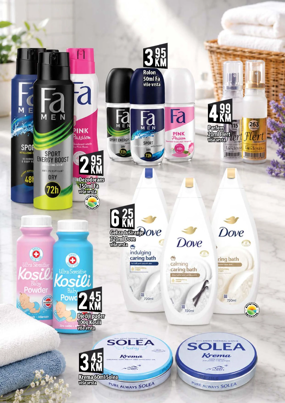 KORT katalog do 26.08.2026. – Fa, Dove, Solea i proizvodi za ličnu higijenu
