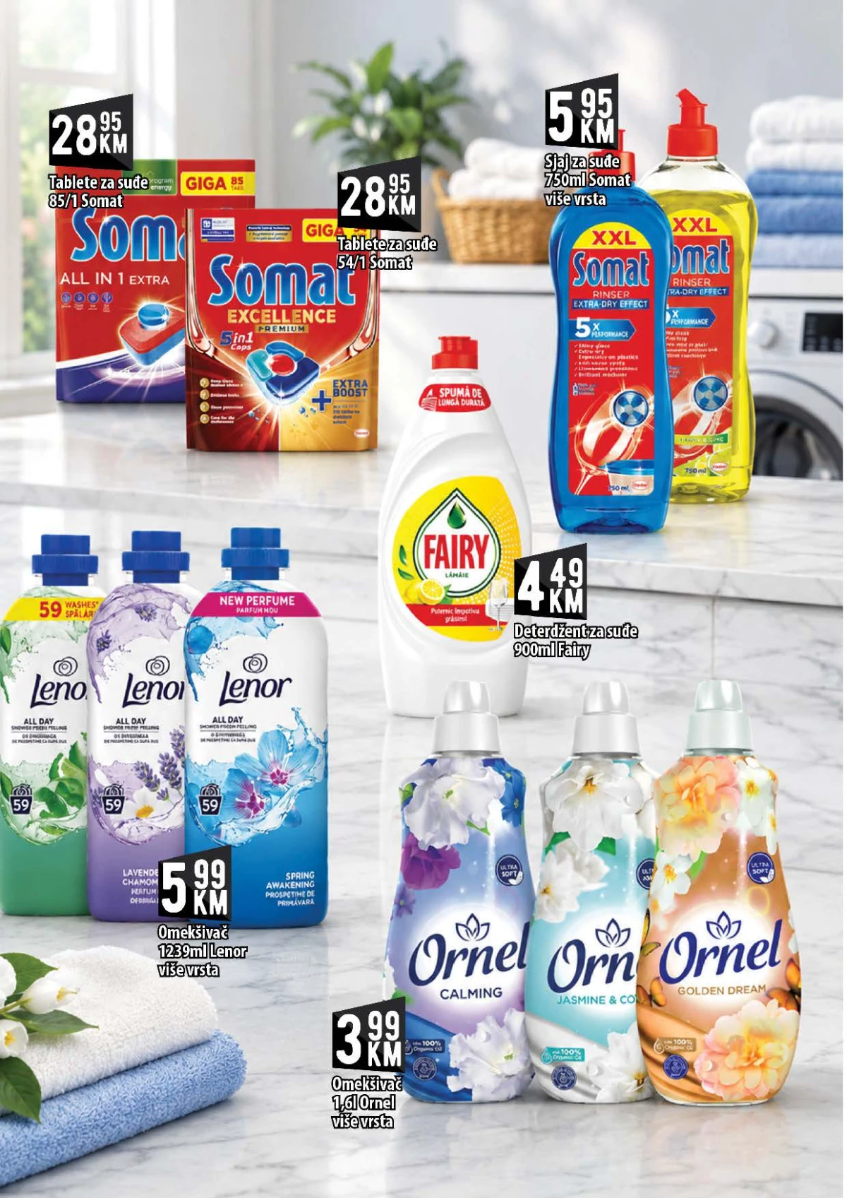 KORT katalog do 26.08.2026. – Somat, Fairy, Lenor i Ornel proizvodi