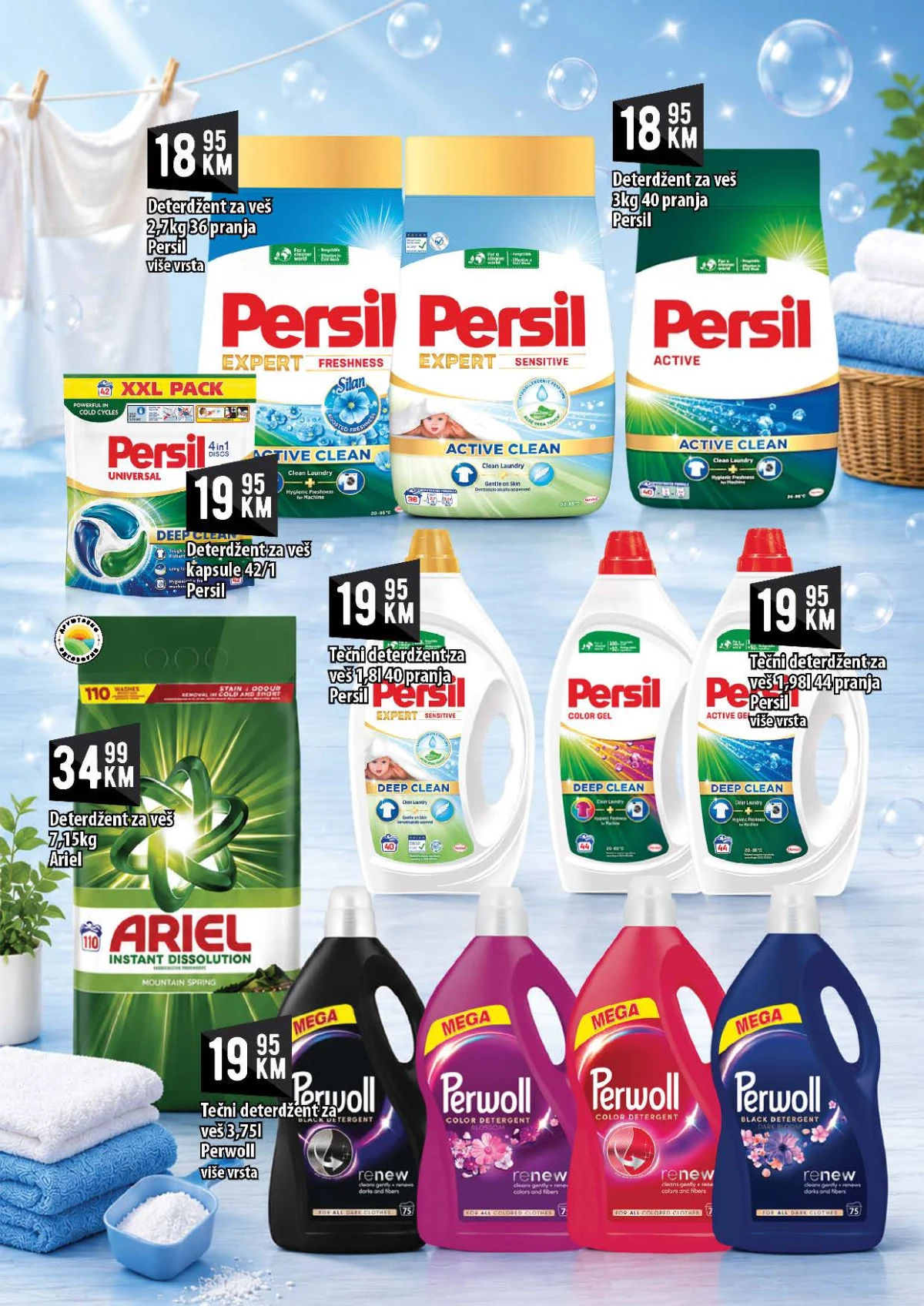 KORT katalog do 26.08.2026. – Persil, Ariel i Perwoll deterdženti za veš