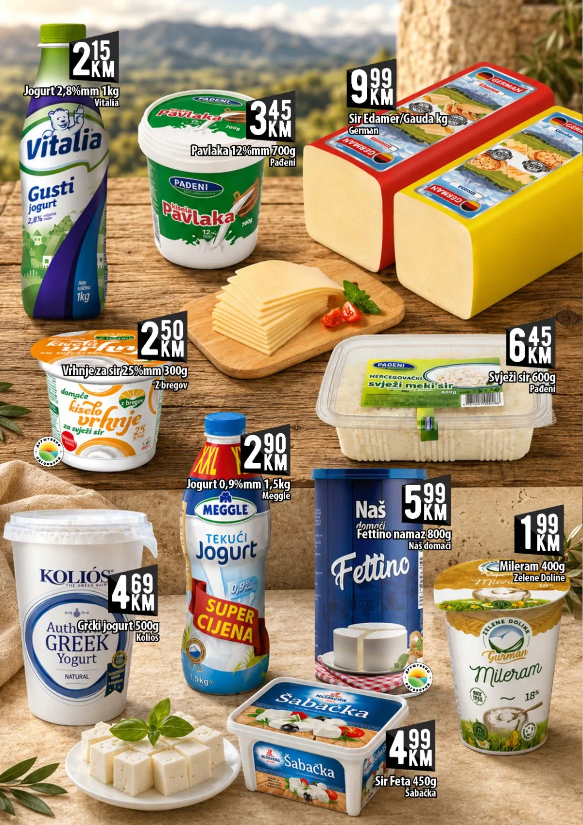 KORT katalog – Vitalia jogurt i German sir Edamer ili Gauda
