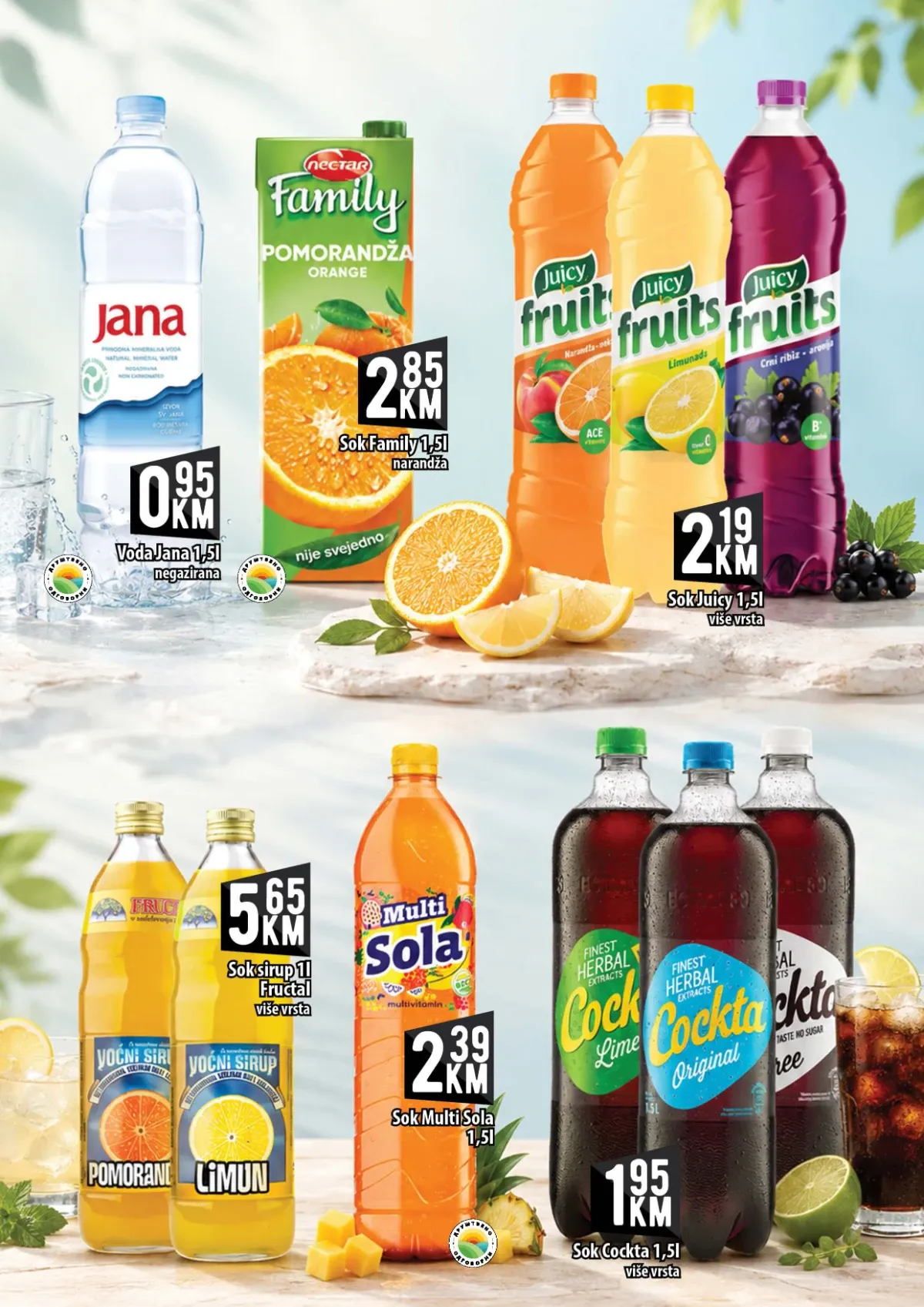 KORT katalog – Jana mineralna voda i Family sok od narandže