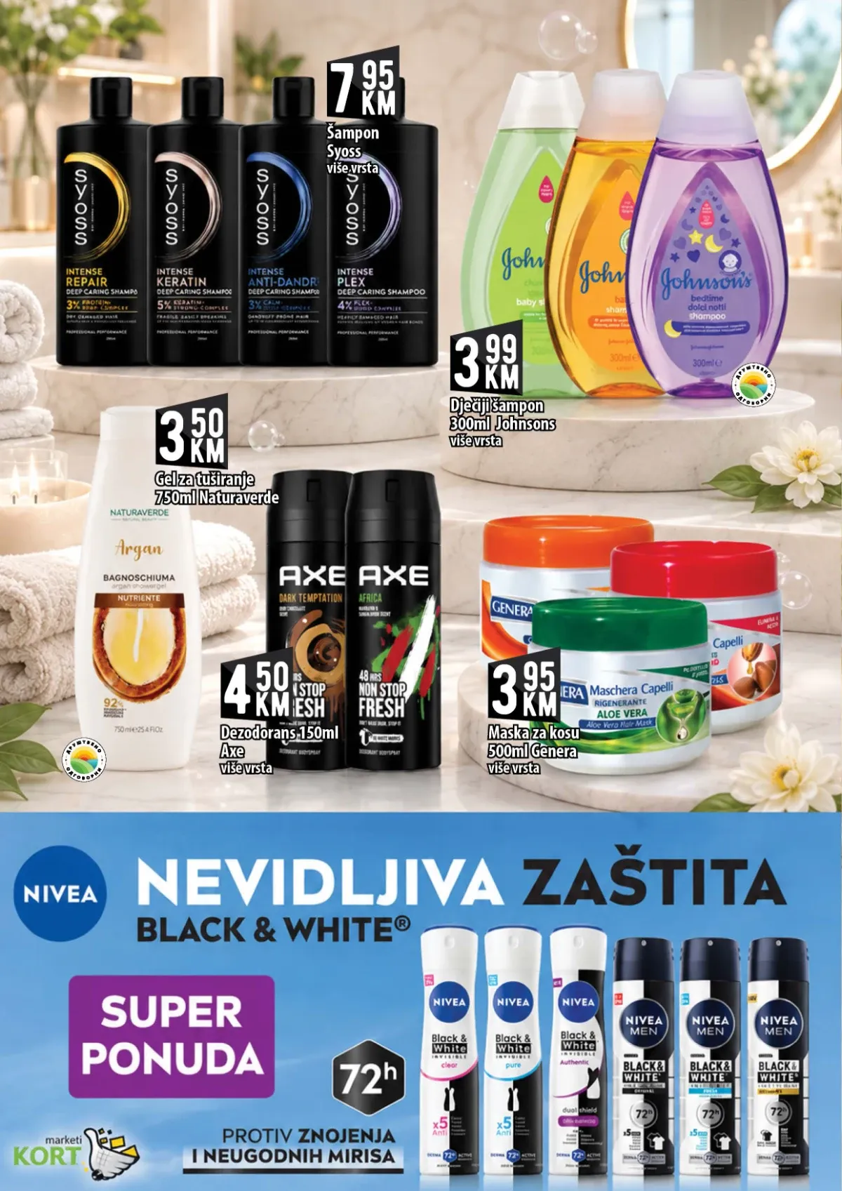KORT katalog – Syoss šampon i Axe dezodorans