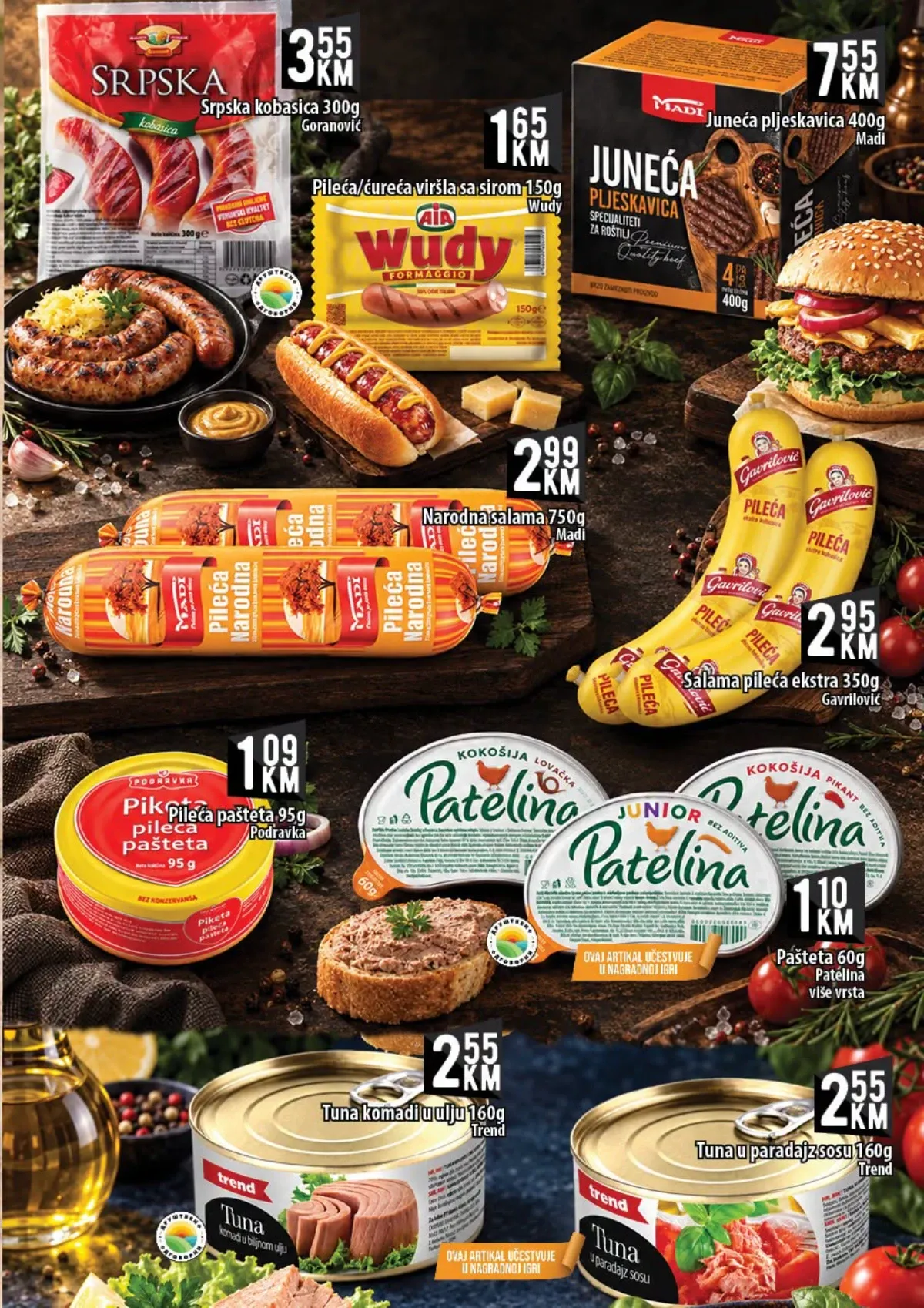 KORT katalog – kobasice, salame, paštete i tuna po akcijskim cijenama