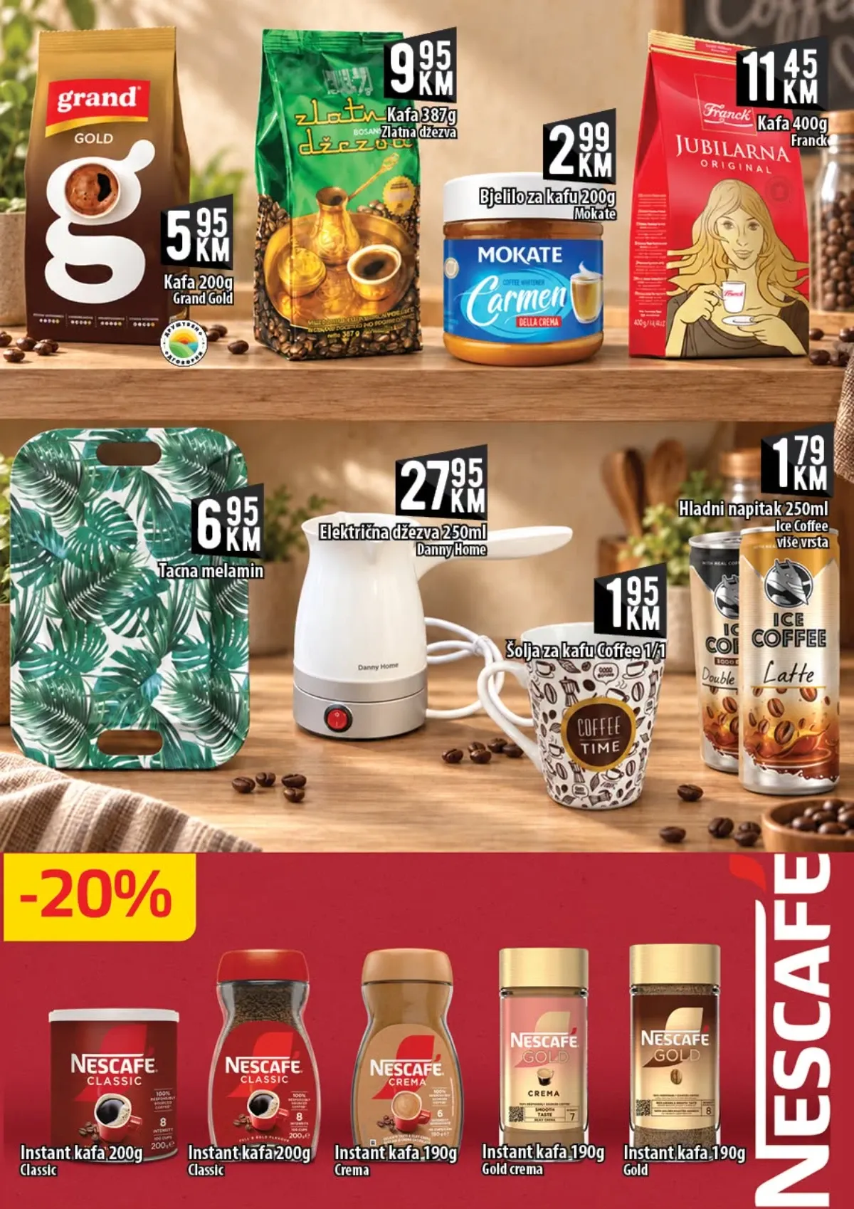 KORT katalog – kafa Grand, Zlatna džezva, Franck, Mokate i Nescafe