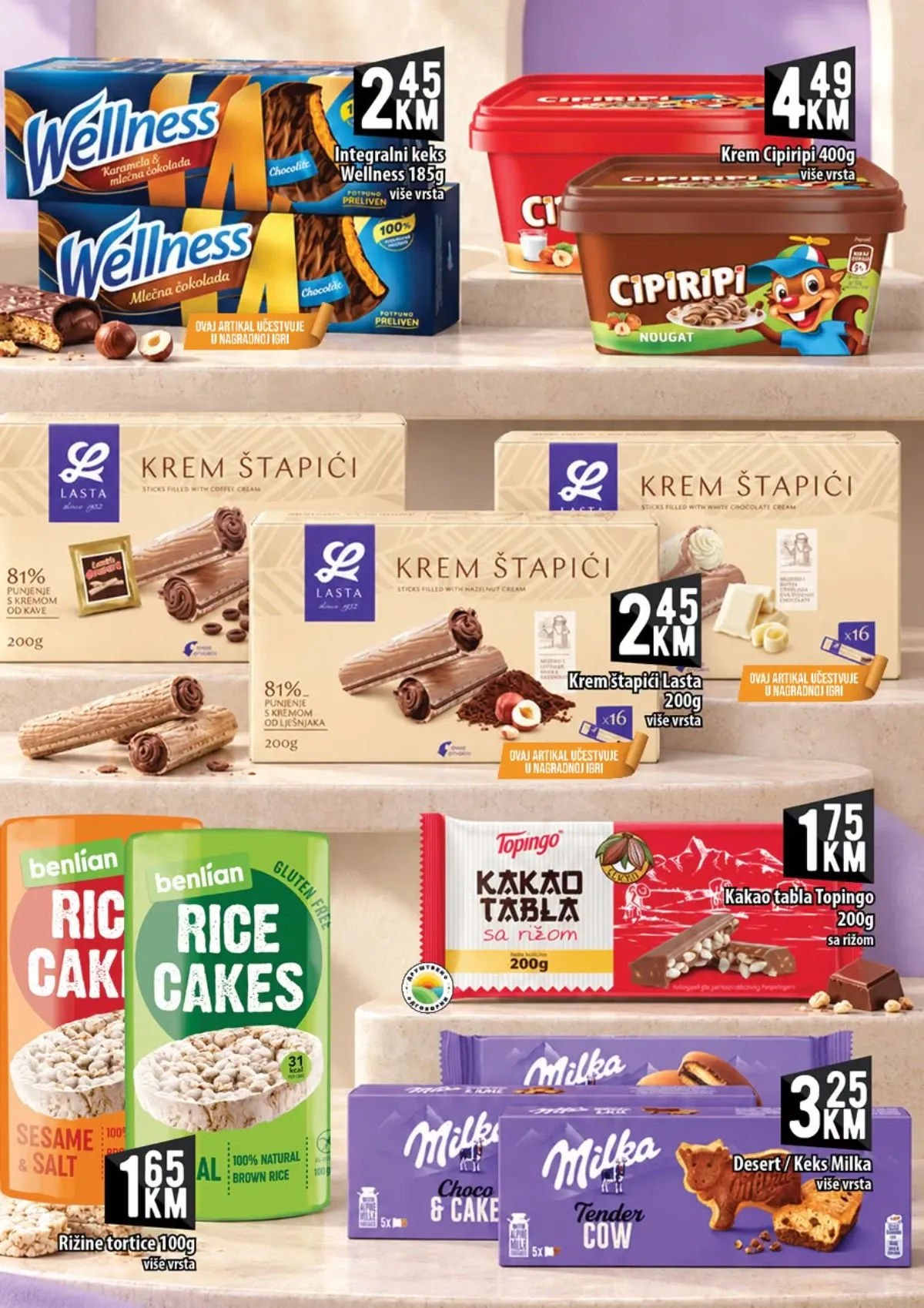KORT katalog – Wellness, Cipiripi, krem štapići, rižine galete i Milka