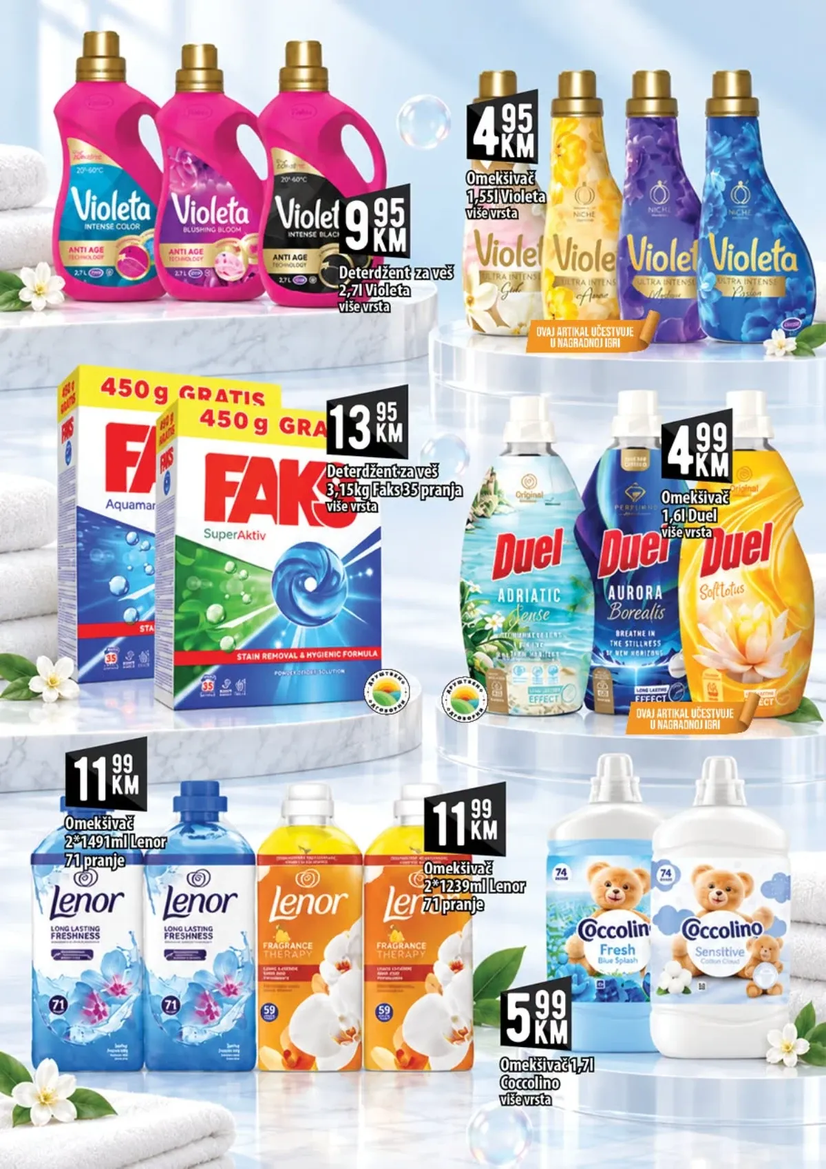 KORT katalog – Violeta, Faks, Duel, Lenor i Coccolino proizvodi
