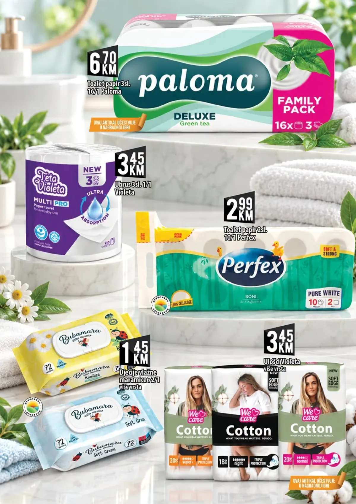 KORT katalog – Paloma, Violeta, Perfex, maramice i papirna galanterija