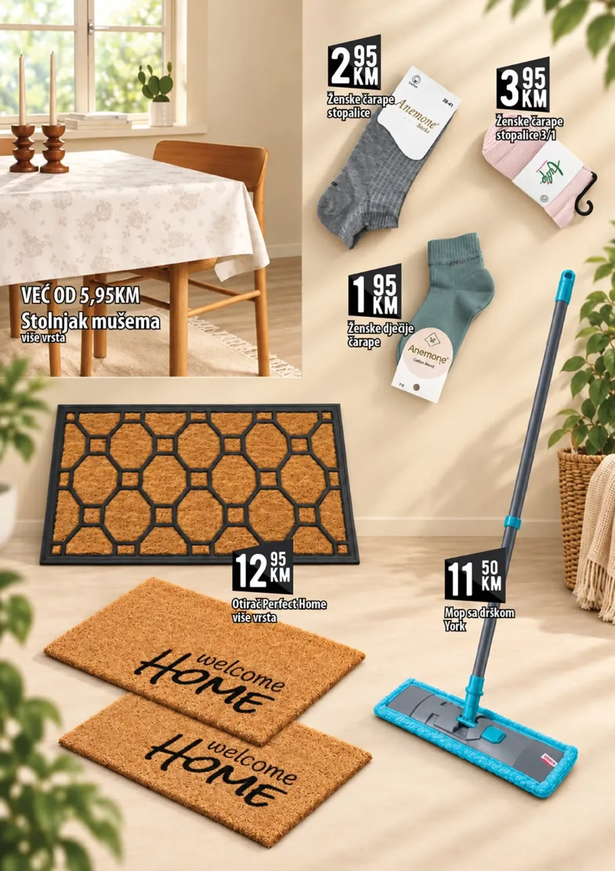 KORT katalog – čarape, stolnjaci, otirači i pribor za čišćenje