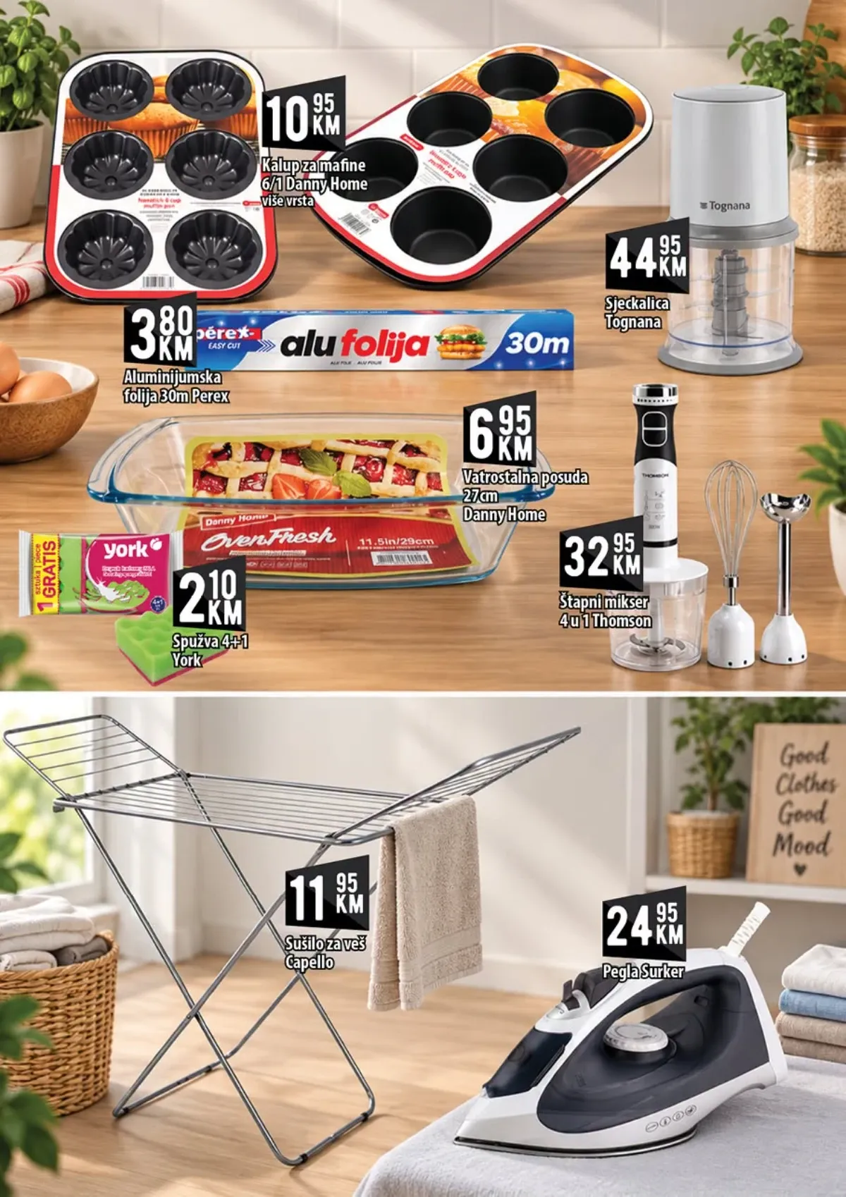 KORT katalog – kuhinjski pribor, alu folija, posuđe, sušilo za veš i pegla