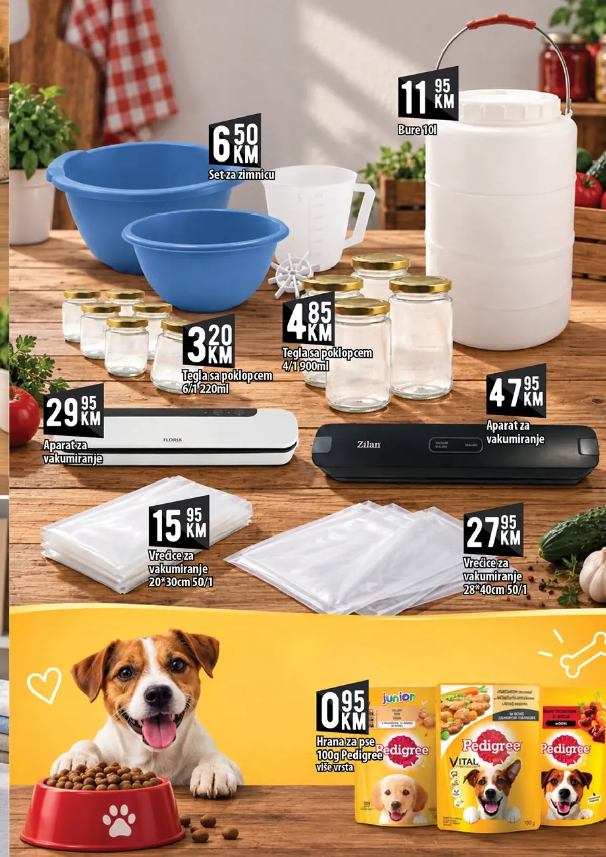 KORT katalog – posude, tegle, aparati za vakumiranje i Pedigree hrana za pse