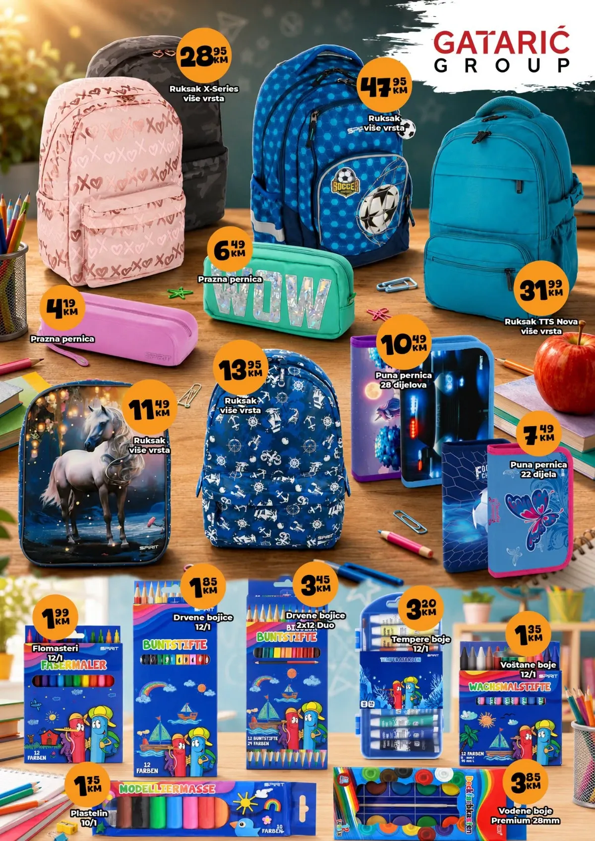 KORT školski katalog do 04.09.2026. – ruksaci i pernice po akcijskim cijenama