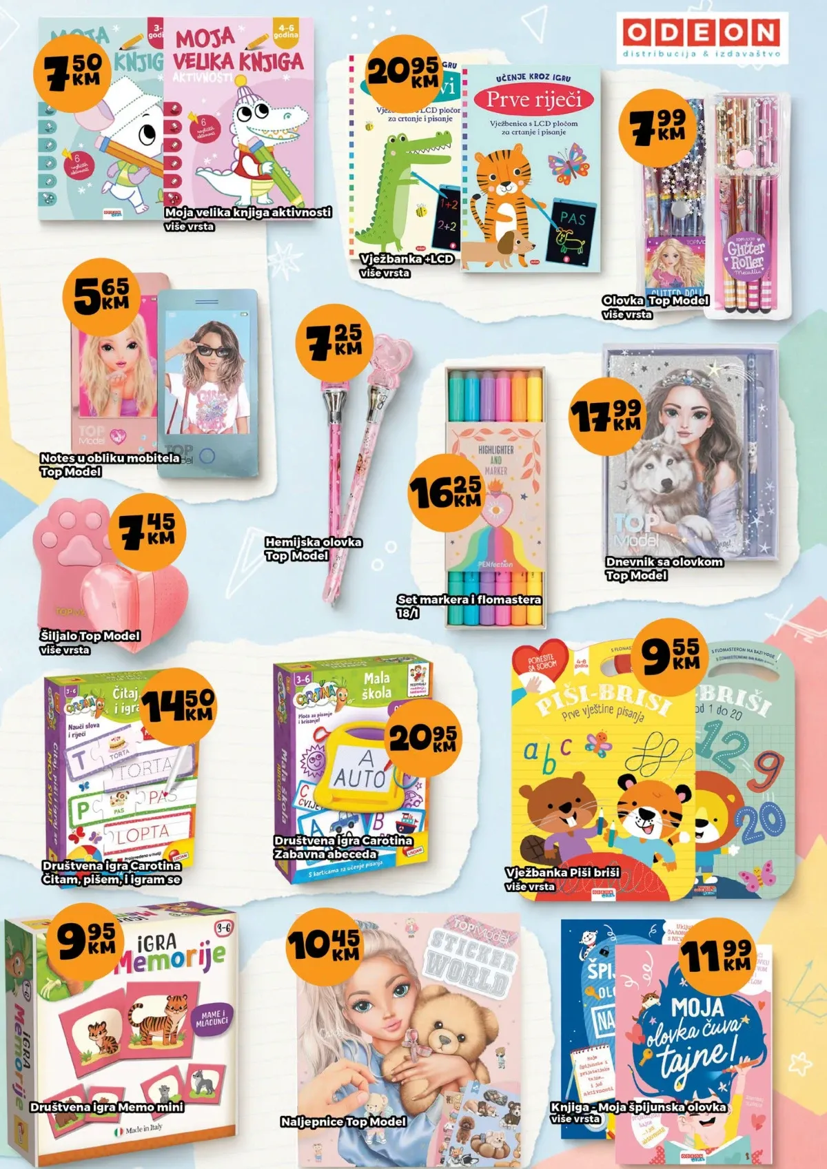 KORT školski katalog – knjige aktivnosti, vježbanke, markeri i školski pribor