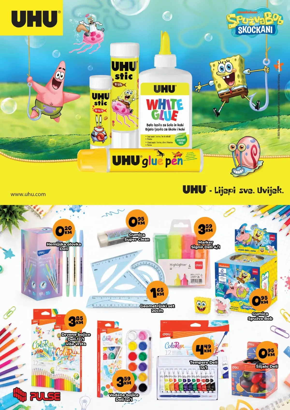 KORT školski katalog – UHU ljepila i školski pribor Deli