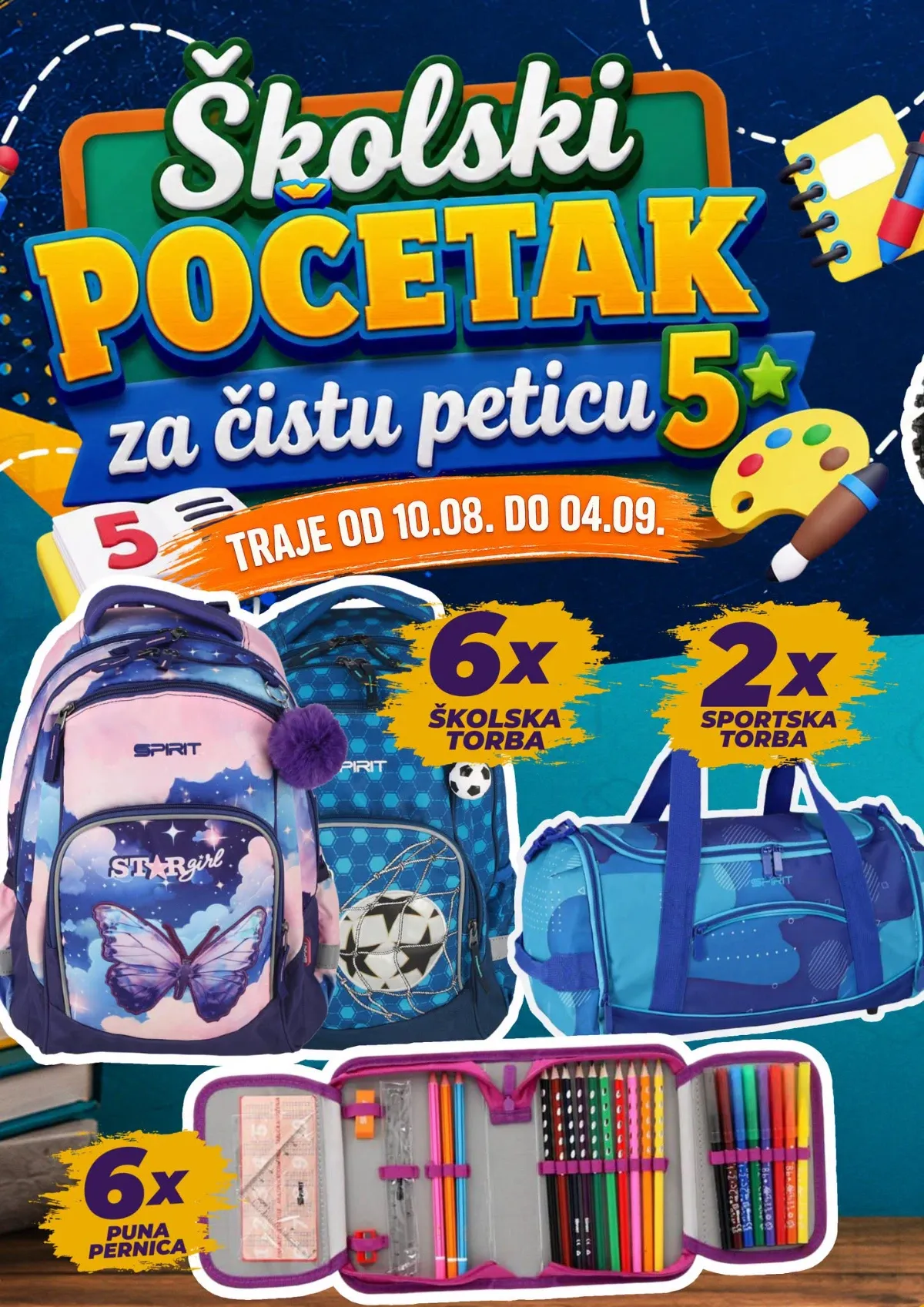 KORT školski početak za čistu peticu – nagradna igra uz kupovinu školskog pribora