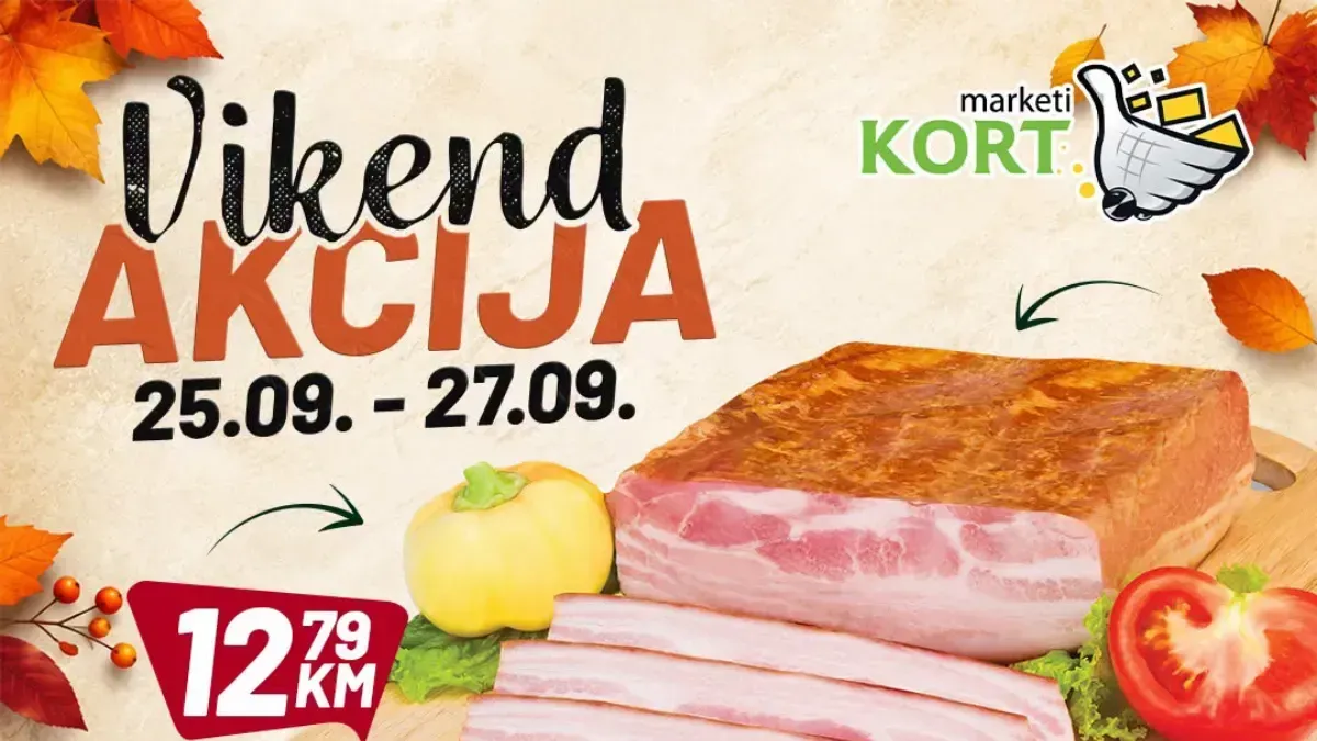 KORT vikend akcija od 25. do 27.09.2026: Nova ponuda i vikend sniženja
