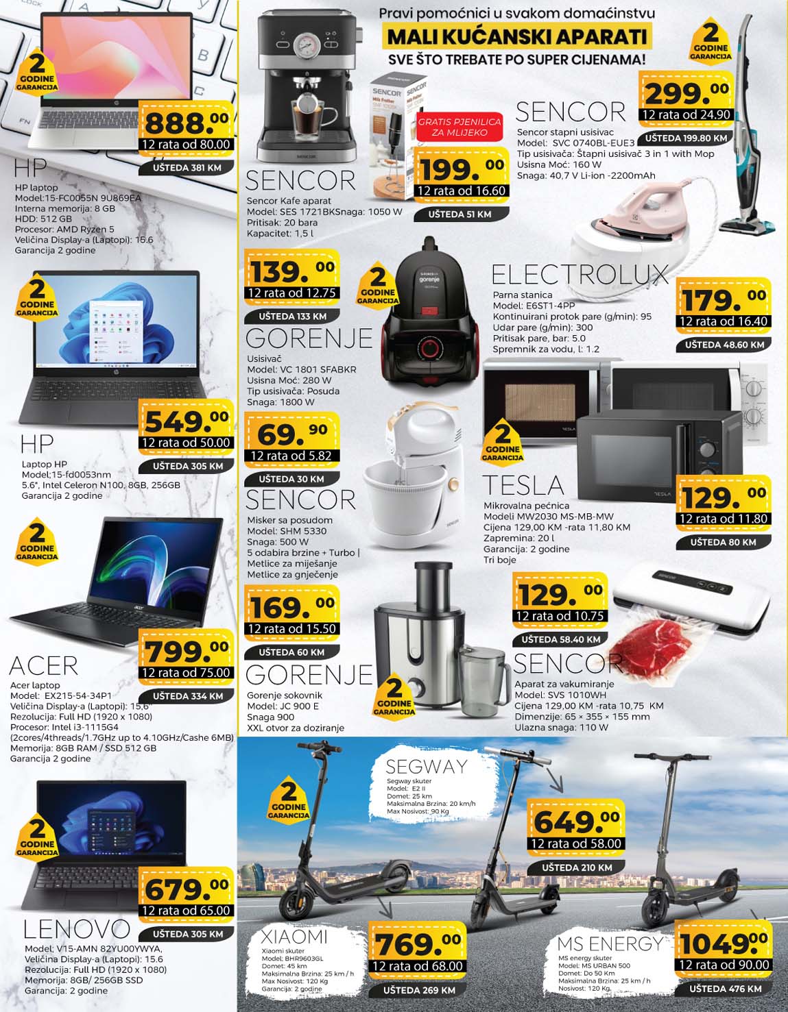 Kupitehniku katalog sniženja za penzionere KUPITEHNIKU SUPER AKCIJA