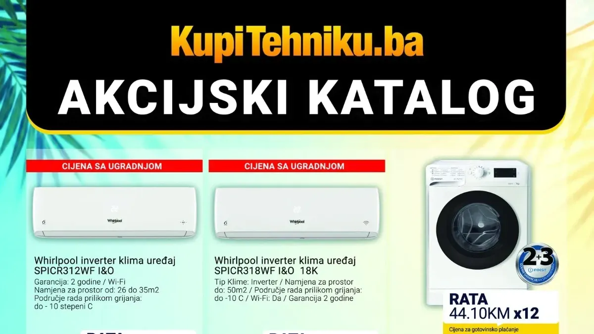 KupiTehniku septembarski katalog 2026. – televizori, bijela tehnika, mobiteli i klima-uređaji sniženi do 20%