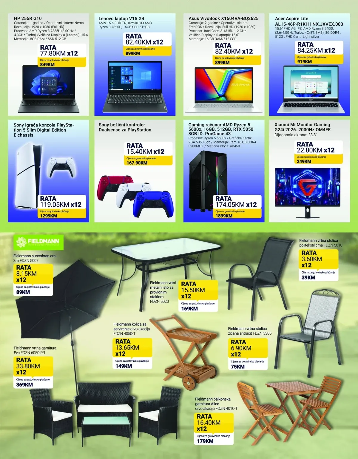 KupiTehniku septembarski katalog 2026, stranica 7 – HP, Lenovo, Asus i Acer laptopi, PlayStation 5 i gaming oprema