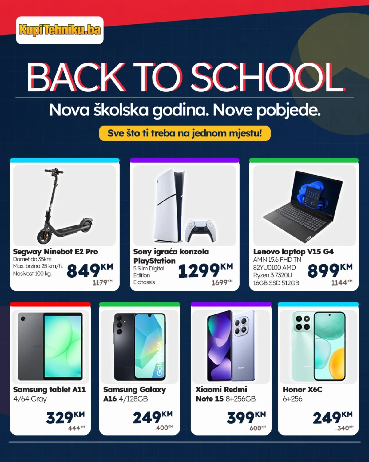 KupiTehniku.ba Back to School akcija – laptopi, mobiteli, tableti, PlayStation 5 i električni romobili po sniženim cijenama