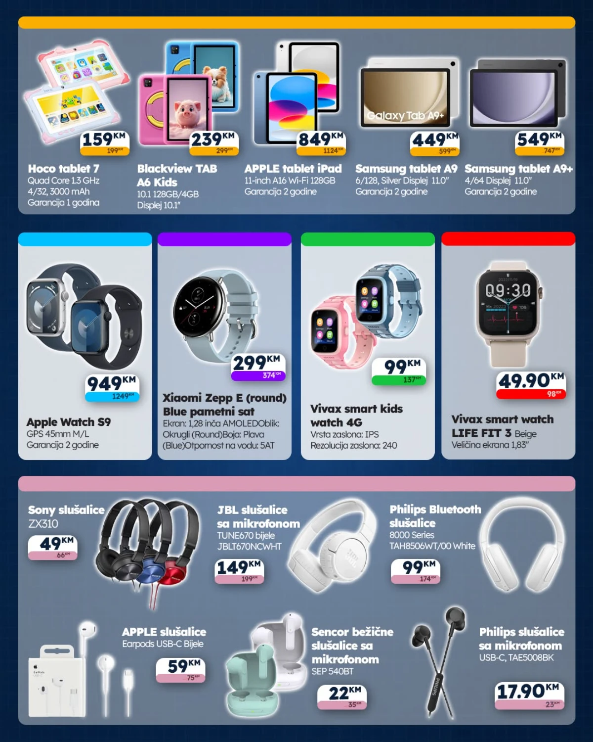 KupiTehniku.ba Back to School akcija – Apple iPad, Samsung tableti, Apple Watch, Xiaomi i Vivax pametni satovi i slušalice