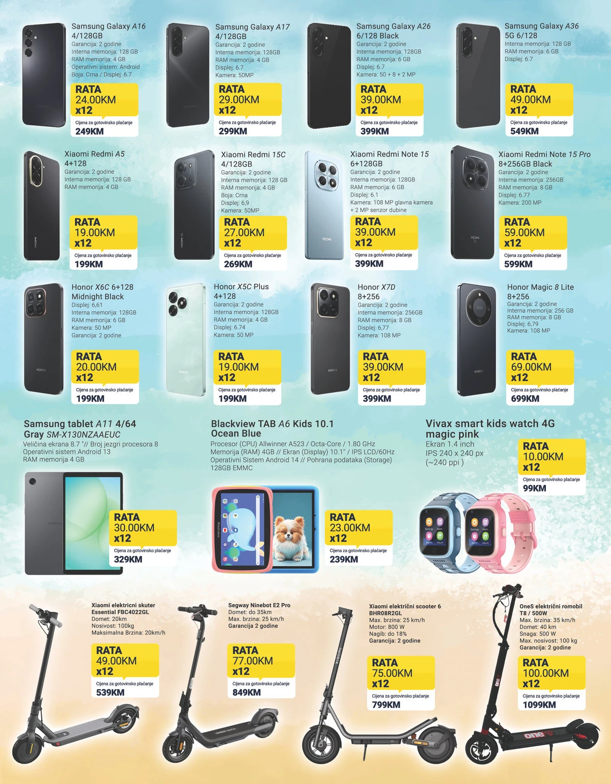 Tehnodepo katalog stranica 6 – Samsung, Xiaomi, Honor telefoni, tableti i električni romobili