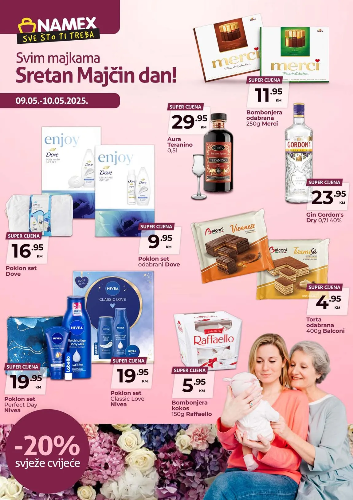 NAMEX Majčin dan akcija sniženja do 10.05.2025