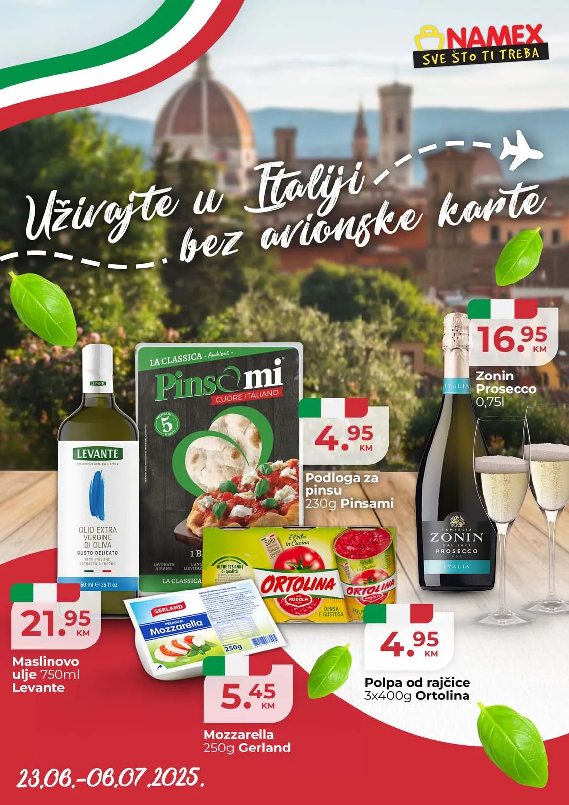 NAMEX akcija UŽIVAJTE U ITALIJI BEZ AVIONSKE KARTE Katalog sniženja do 06.07.2025
