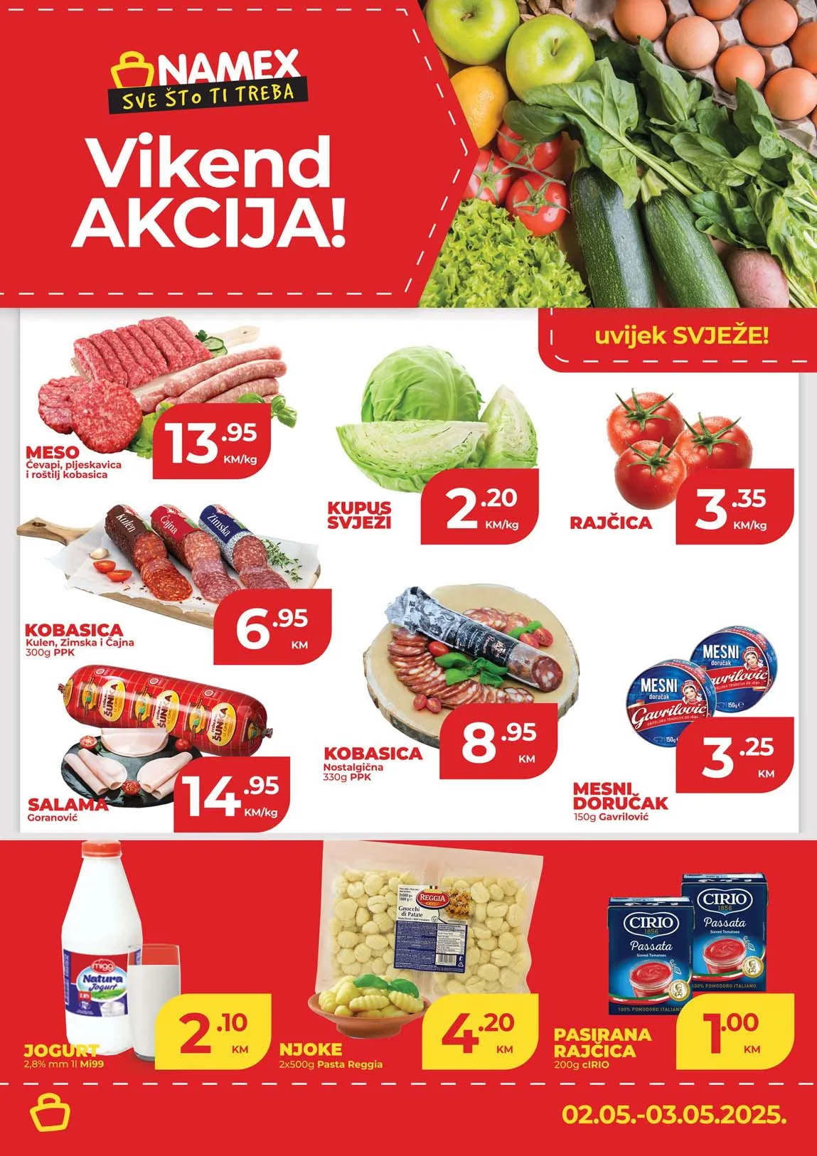 NAMEX Vikend akcija sniženja do 03.05.2025