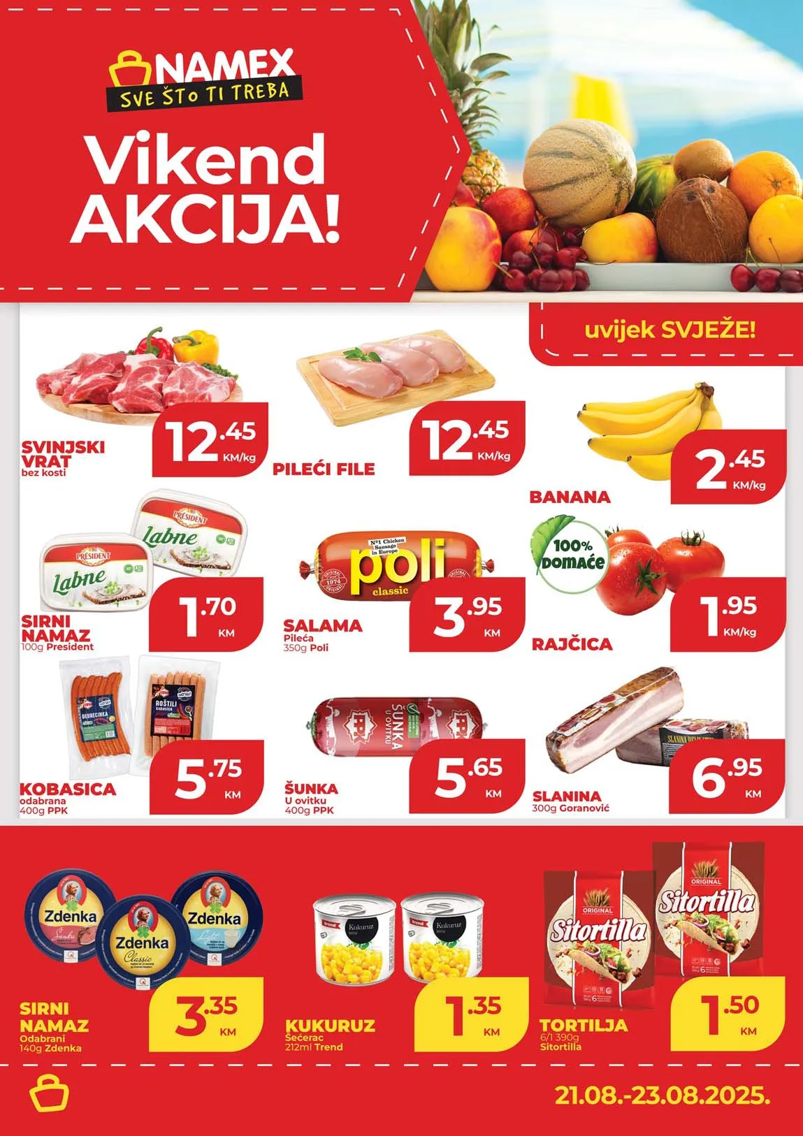 Namex vikend akcija – sniženja do 23.08.2025