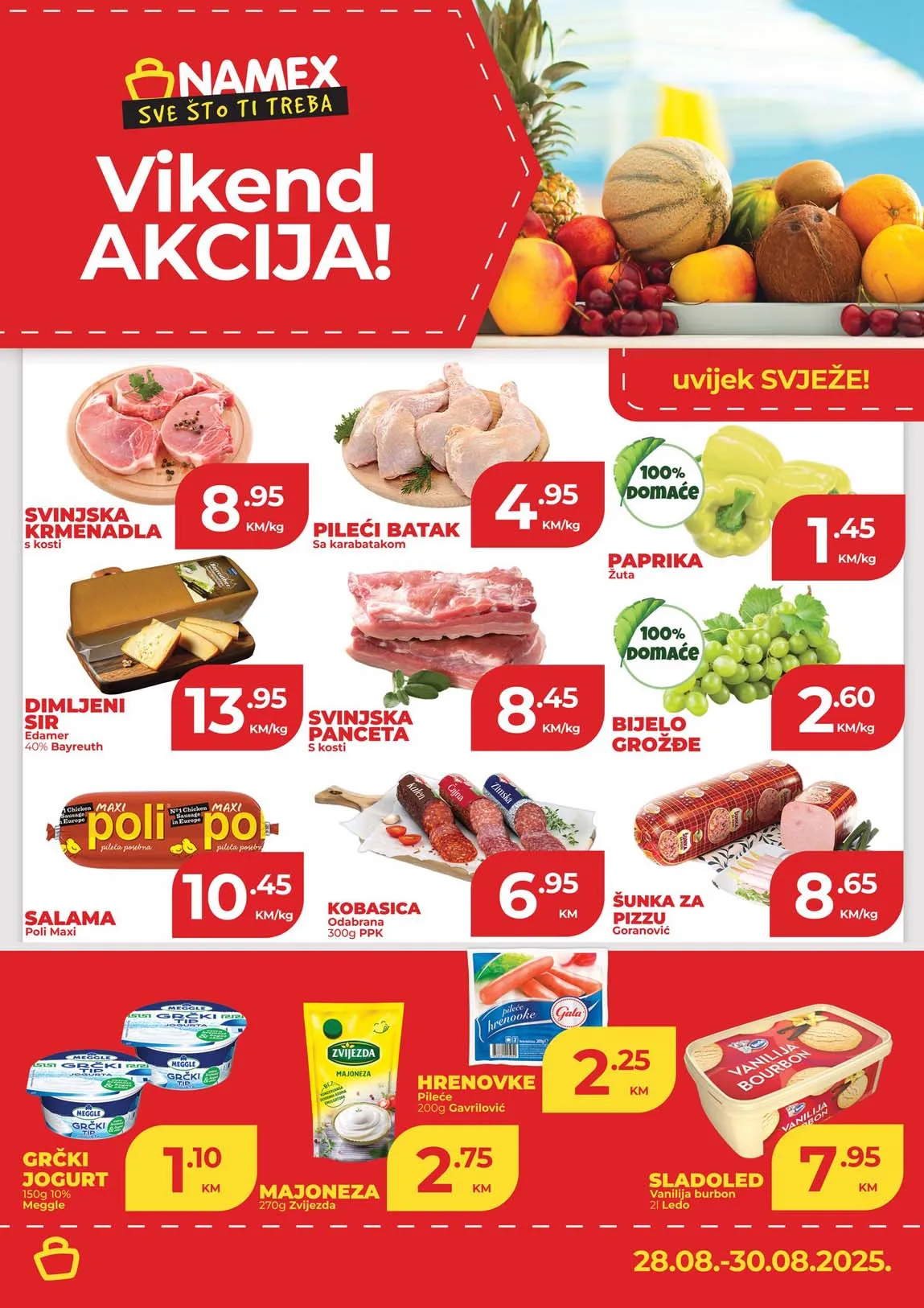 Namex vikend akcija – sniženja do 30.08.2025