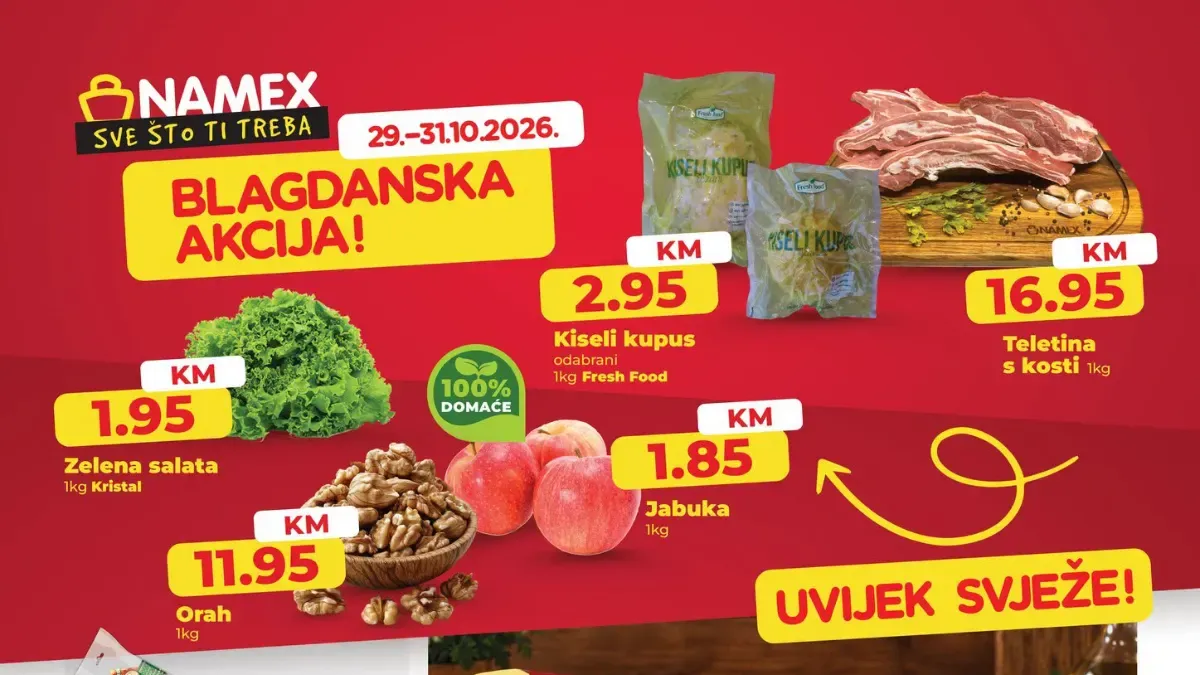 Namex katalog do 31.10.2026. – Blagdanska akcija i niže cijene