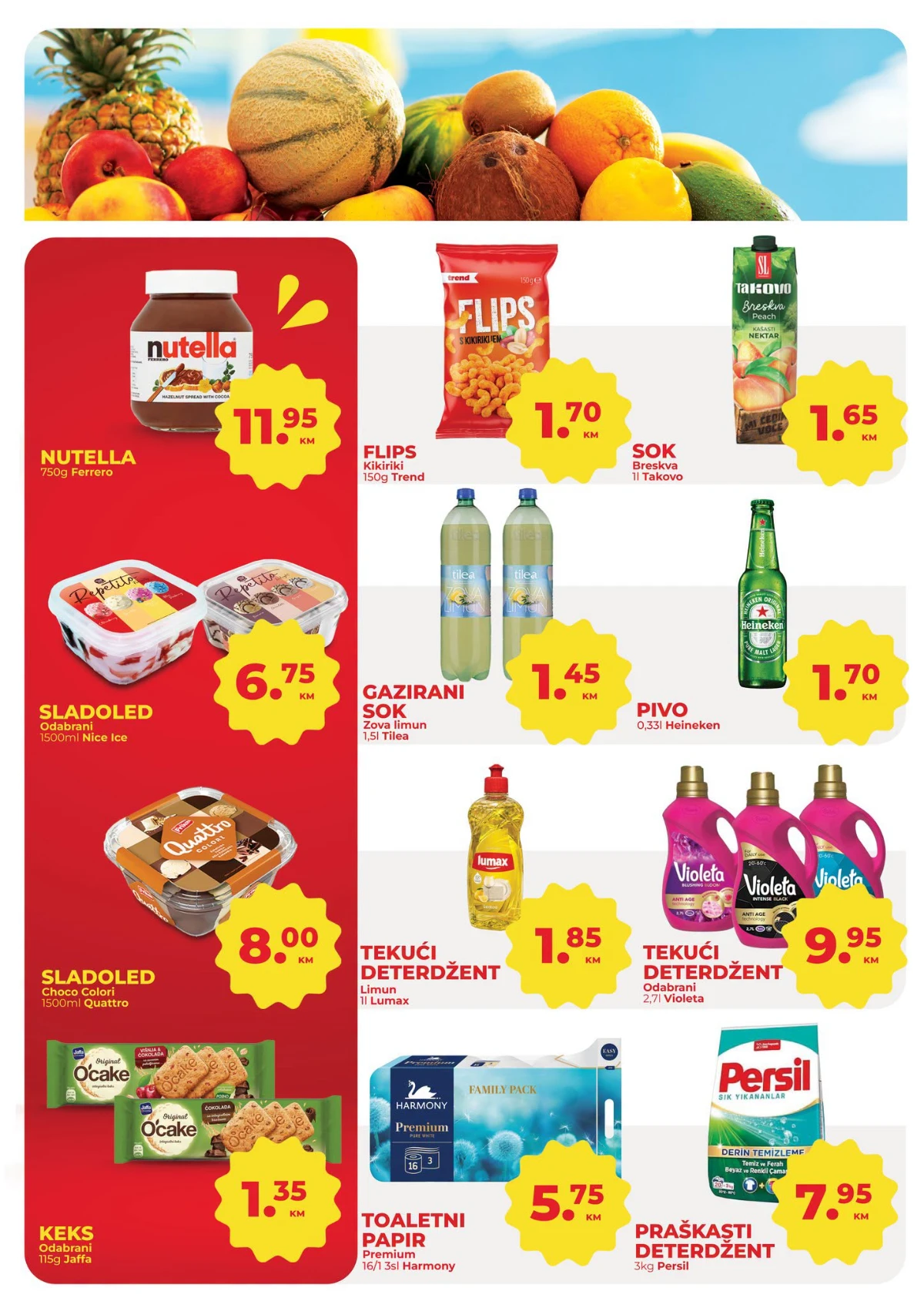 Namex vikend akcija – Nutella, sladoled, deterdženti, sokovi, pivo, toaletni papir i drugi proizvodi po akcijskim cijenama do 25.07.2026.
