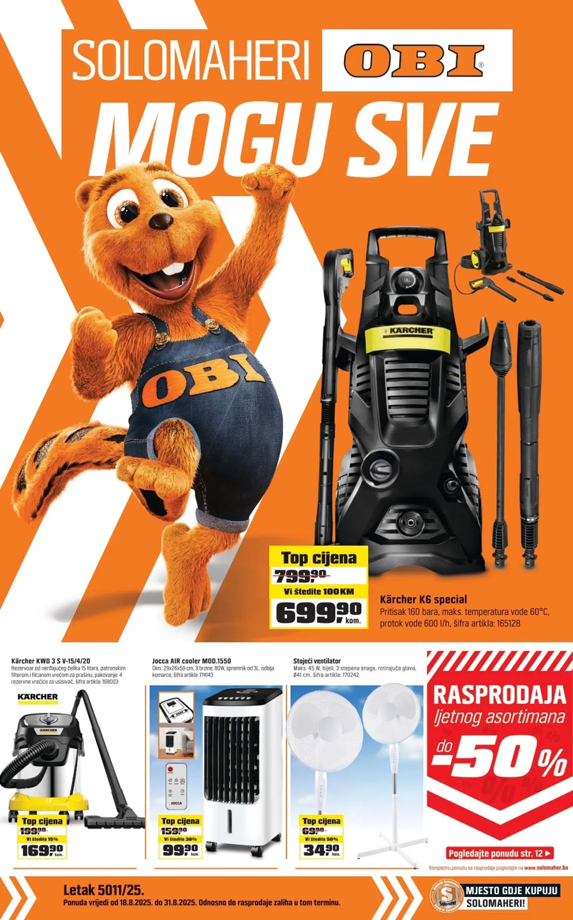 OBI katalog – Solomaheri mogu sve sniženja do 31.08.2025