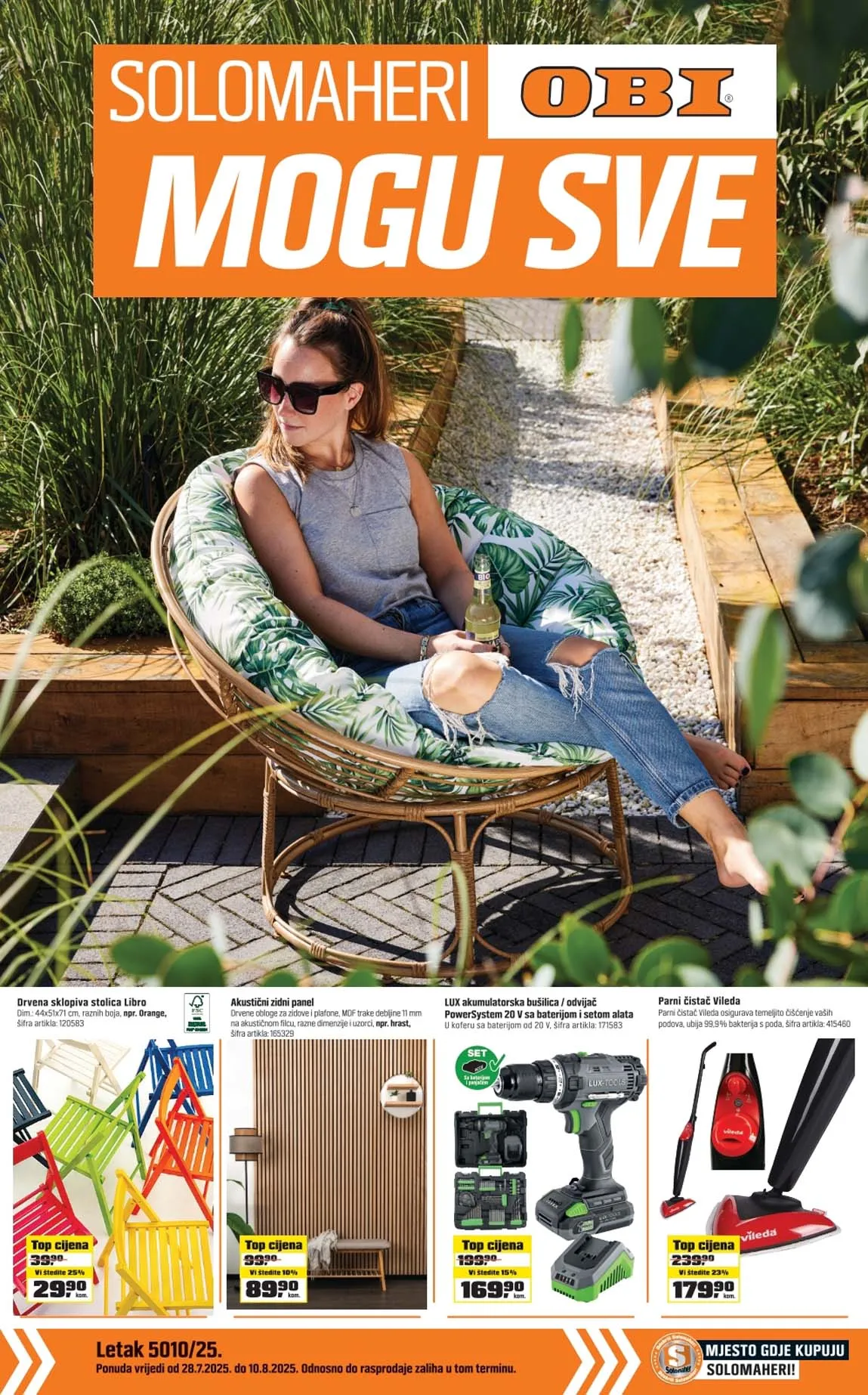 OBI katalog "Solomaheri mogu sve!" – Sniženja do 10.08.2025.