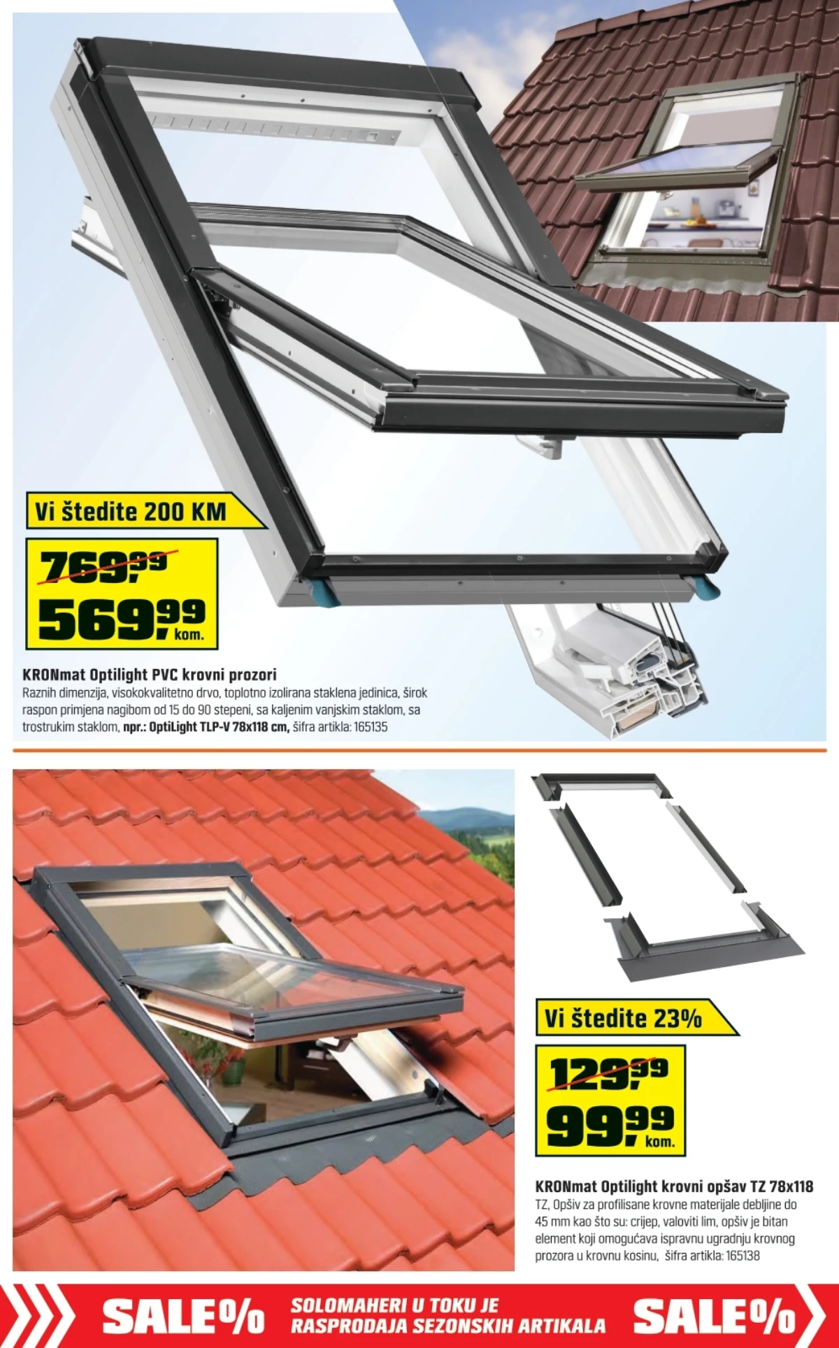 OBI katalog do 22.08.2026. – krovni prozori i opšavi po akcijskim cijenama
