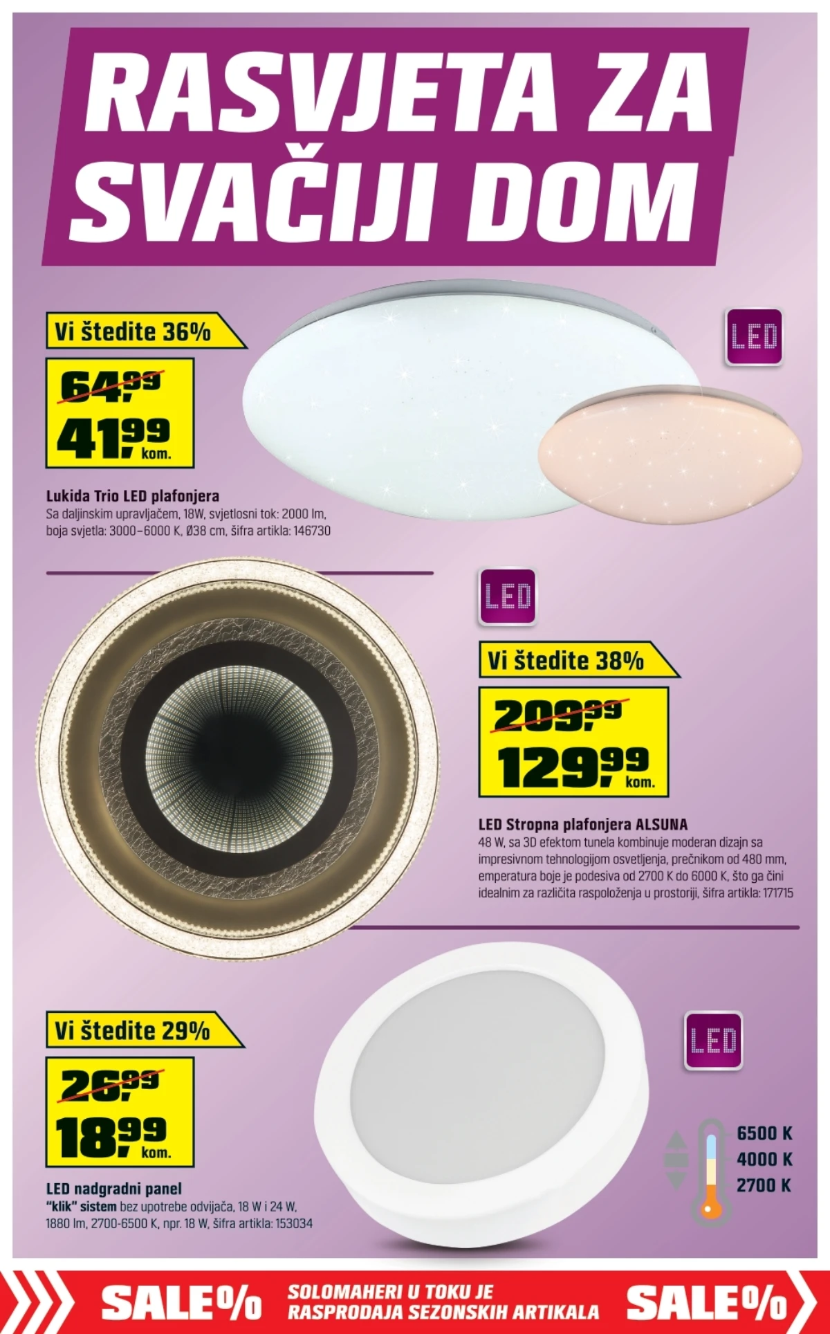 OBI katalog do 22.08.2026. – LED plafonjere i rasvjeta za dom