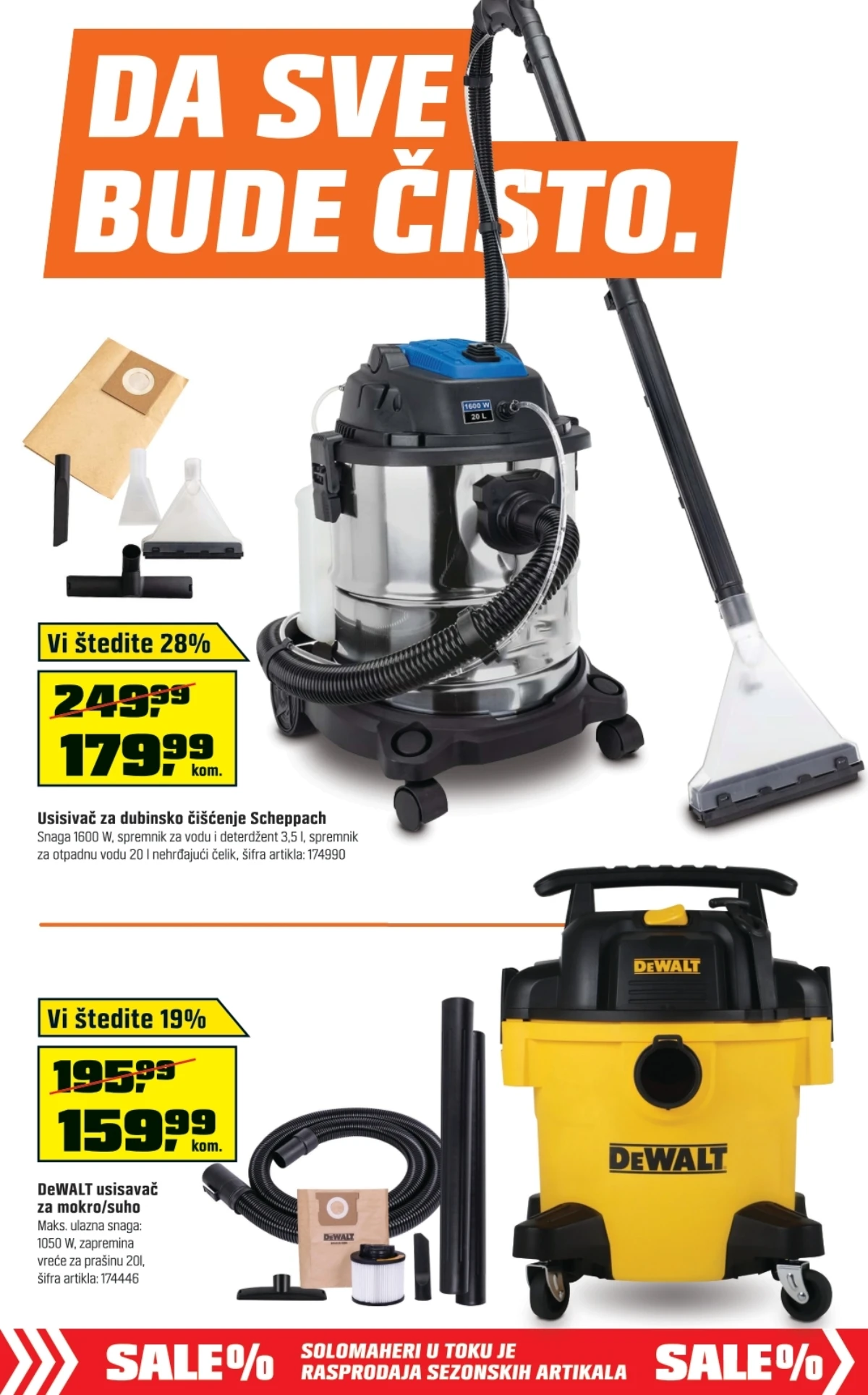 OBI katalog do 22.08.2026. – usisivači za dubinsko i mokro suho čišćenje