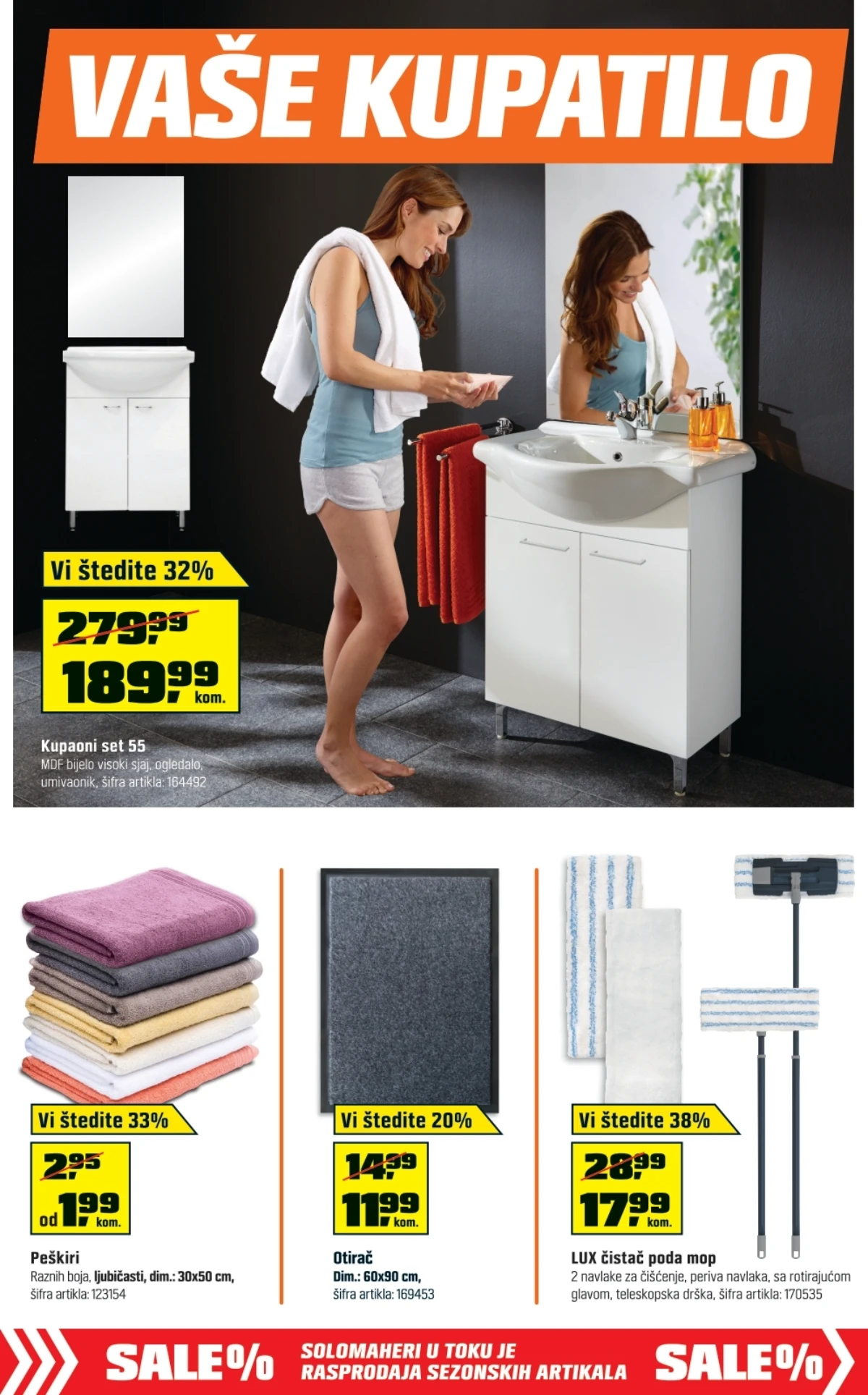 OBI katalog do 22.08.2026. – kupaonski namještaj i oprema za čišćenje