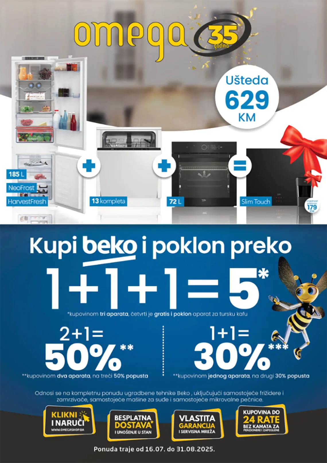 Omega akcija – Kupi Beko i poklon preko! Sniženja do 31.08.2025.