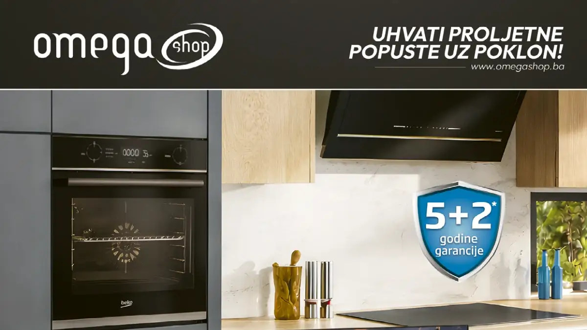 Omega Shop katalog MAJ 2026 tehnika sniženja do 50 posto pokloni i garancija do 31.05.2026