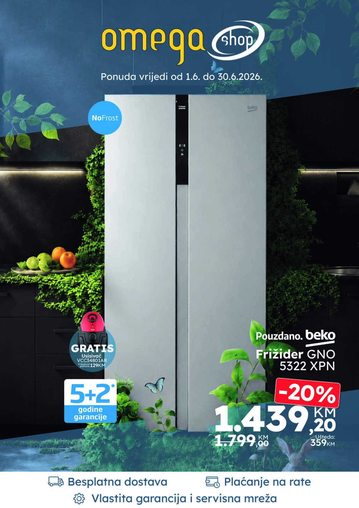 Omega Shop akcija jun 2026 bijela tehnika televizori klime i kućanski aparati do 30.06.2026