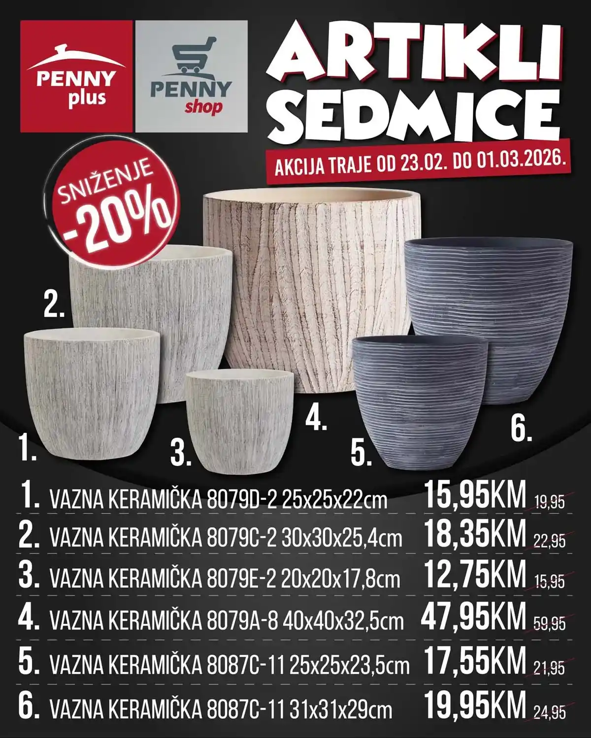 PENNY PLUS arikli sedmice