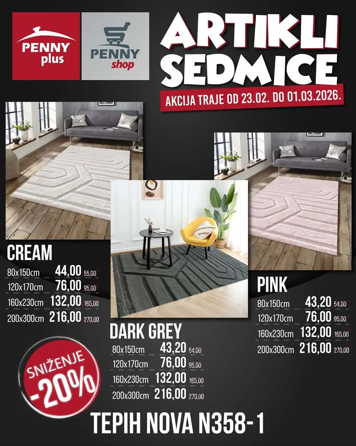 PENNY PLUS arikli sedmice