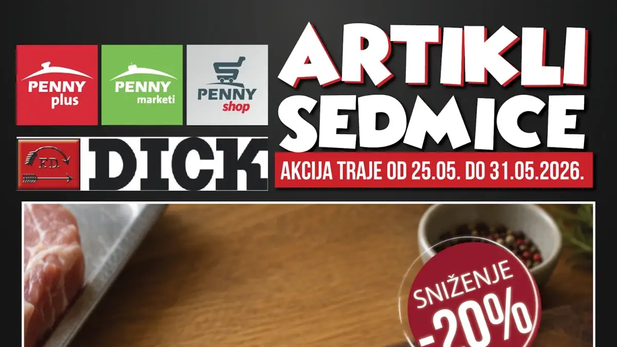 Penny Plus artikli sedmice – noževi, masati i baštenska crijeva na sniženju do 31.05.2026
