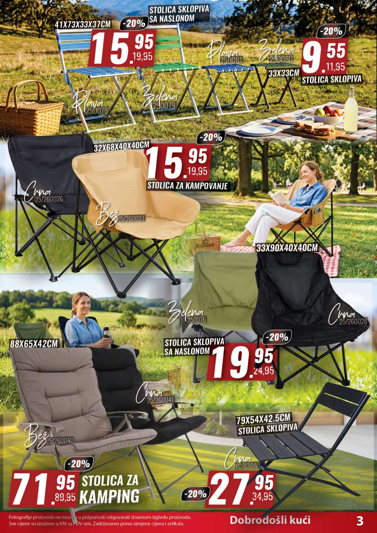 Penny Plus katalog strana 3 – sklopive stolice, kamping stolice i stolice sa naslonom