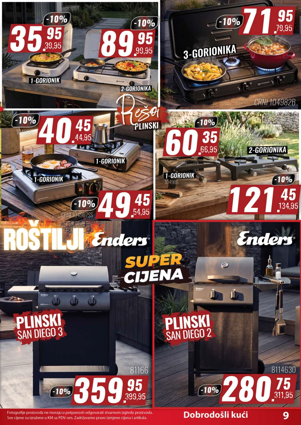 Penny Plus katalog strana 9 – plinski rešoi i Enders plinski roštilji