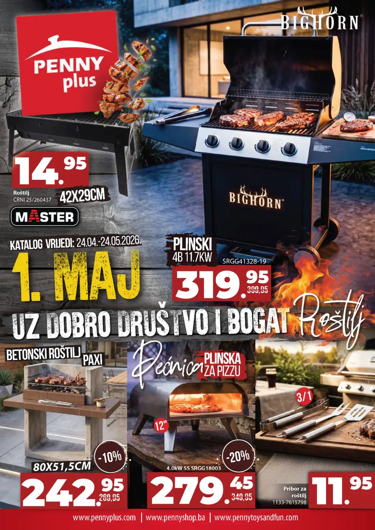 Penny Plus katalog roštilji pribor za roštiljanje setovi i dodatna oprema do 24.05.2026 – strana 1