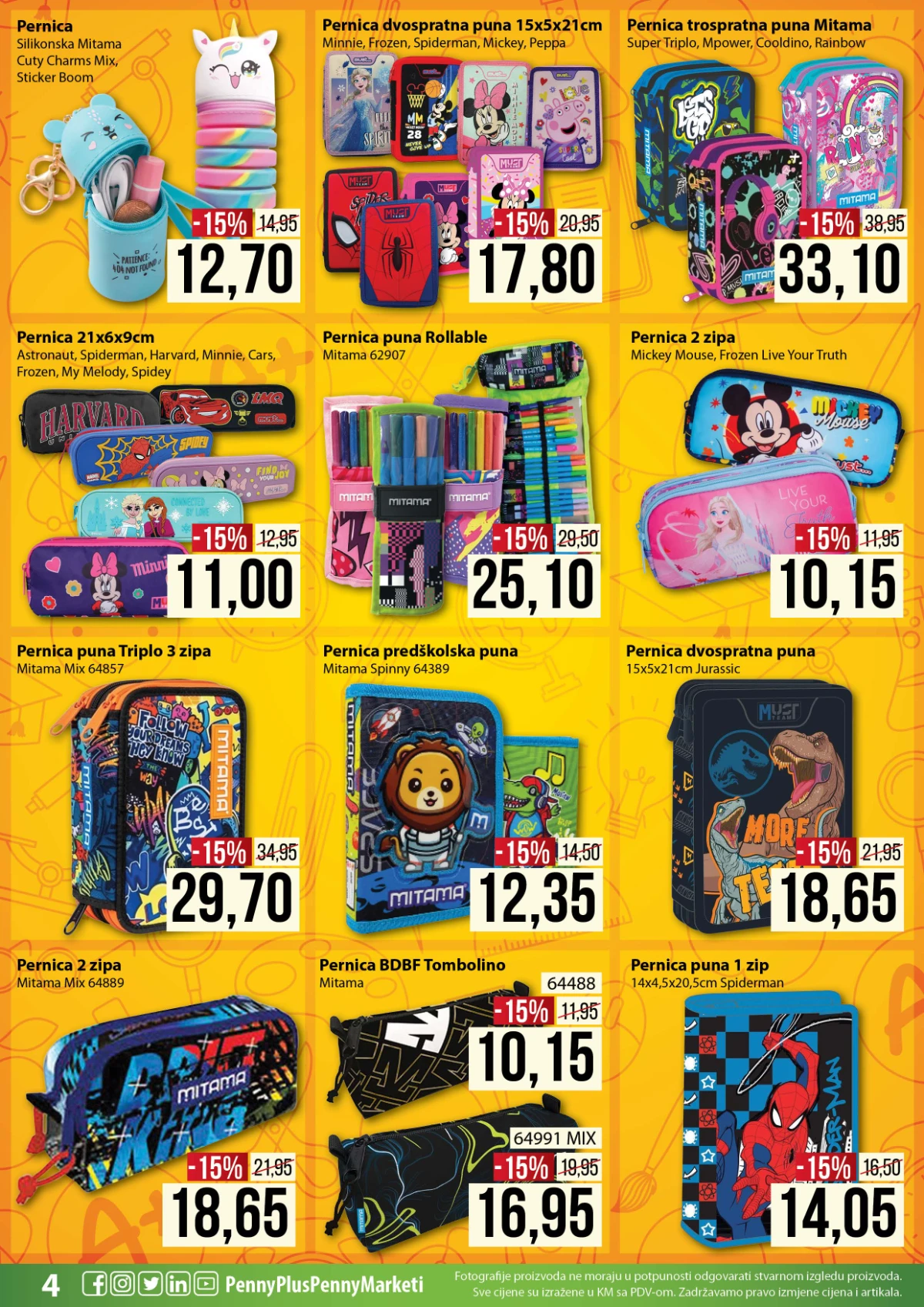 PENNY katalog do 13.09.2026. – pune pernice od 10,15 KM i pernice sa dva zipa od 10,15 KM