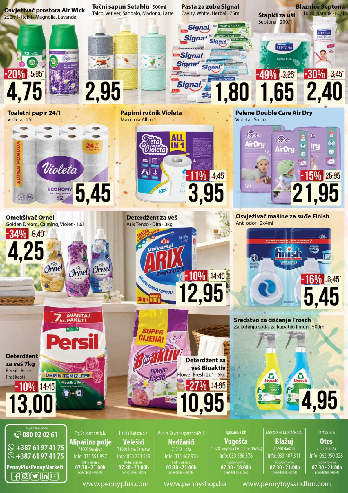 PENNY katalog do 13.09.2026. – Septona štapići za uši uz popust od 49 posto i Ornel omekšivač uz popust od 34 posto